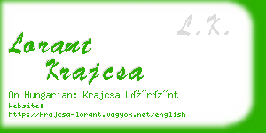 lorant krajcsa business card
